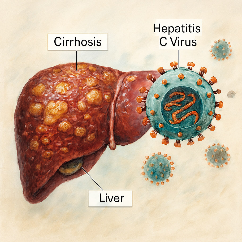 с печенью циррозом вирус гепатита С